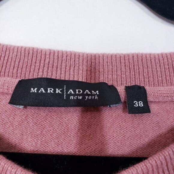 Mark Adam New York 100% Cashmere Split Side Sweater Ribbed Drop Shoulder 38 US 8 - Picture 6 of 12